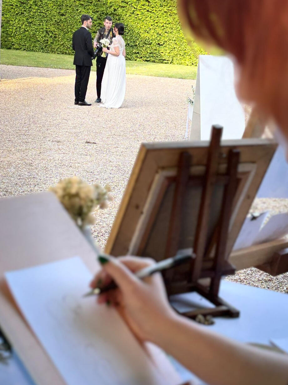 Bar à croquis peintre evenements croquis mariage