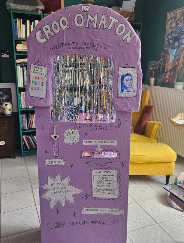 croq'omaton photobooth dessin Portraits minute